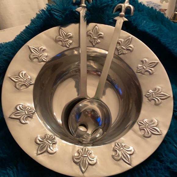 Other - Pewter Bowl with Utensils